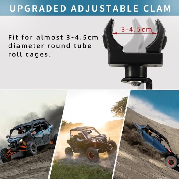 UTV Rear View Mirror System Adjustable Clamp Mounting Suitable For Various Side By Side Vehicle Models Adventure Rides