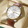 KIMSDUN New Quartz Watch Men's Business Watch Double Calendar Transparent Bottom Waterproof Quartz Watch