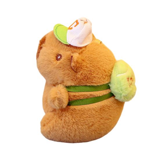 Plush Capybara Keychain Stuffed Animal Doll Key Ring Holder DIY Handbag Pendant Backpack Decoration Kids Adults Birthday Gift