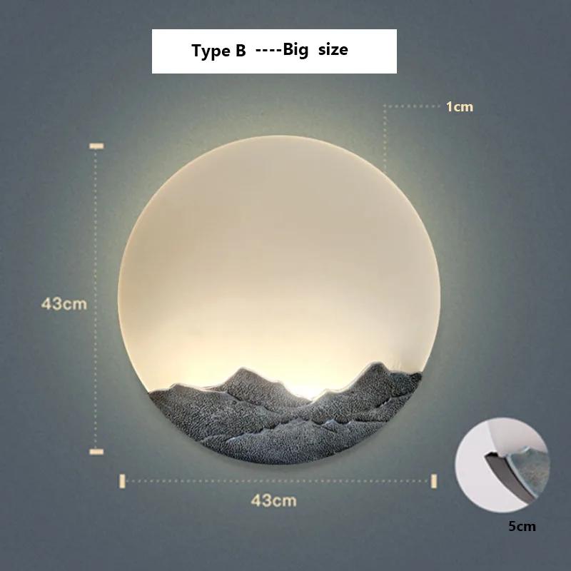 

Китайский акриловый настенный светильник, железный художественный светильник для спальни, прикроватная лампа, светодиодный креативный светильник для лестницы, двора, коридора, фонарик для гостиной Tricolor dimming