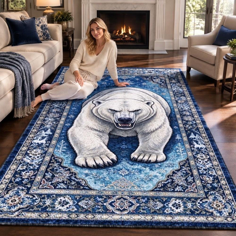 Soft Plush Tiger Floor Mat Wild Animal Print Living Room Mat New Bedroom Door Mat Bedroom Entrance