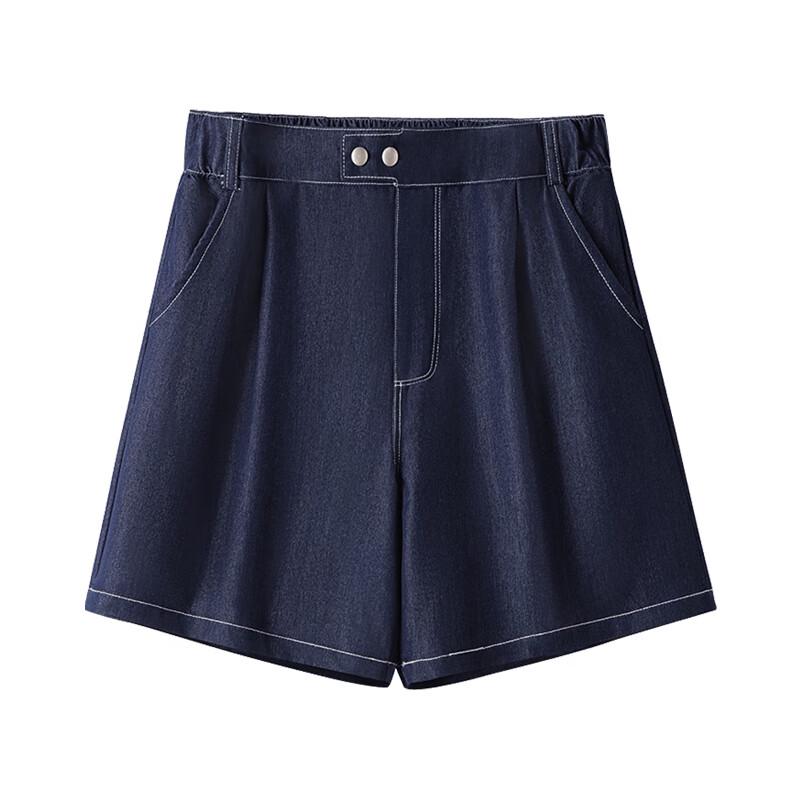 Women's Washed High-Waist Loose Denim Shorts