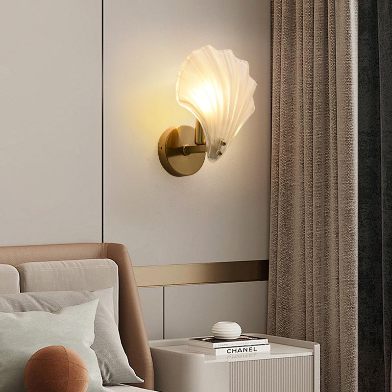 Elegant Shell Wall Lamp for Living Room, Bedroom, Hotel, and Corridor Décor