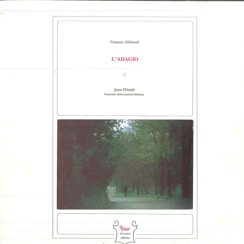 

LP Record JEAN WITOLD, ENSEMBLE INSTRUMENTAL - Tomaso Albinoni L Adagio VCLASAT204 VOGUE Portugal Classical Used
