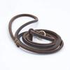 Genuine Leather Dog Leash P-Chain Slip Lead Soft Cowhide Training Leash for Small Medium Dogs 120cm 150cm