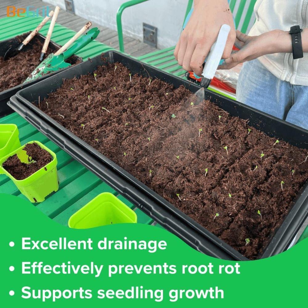 2pcs Mesh Plastic Nursery Trays with Holes Hydroponic Growing Tray  for Succulent