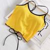 Halter Tops Women Backless Bandage Sexy Crop Tops Solid Cotton Underwear For Women Vest Summer
