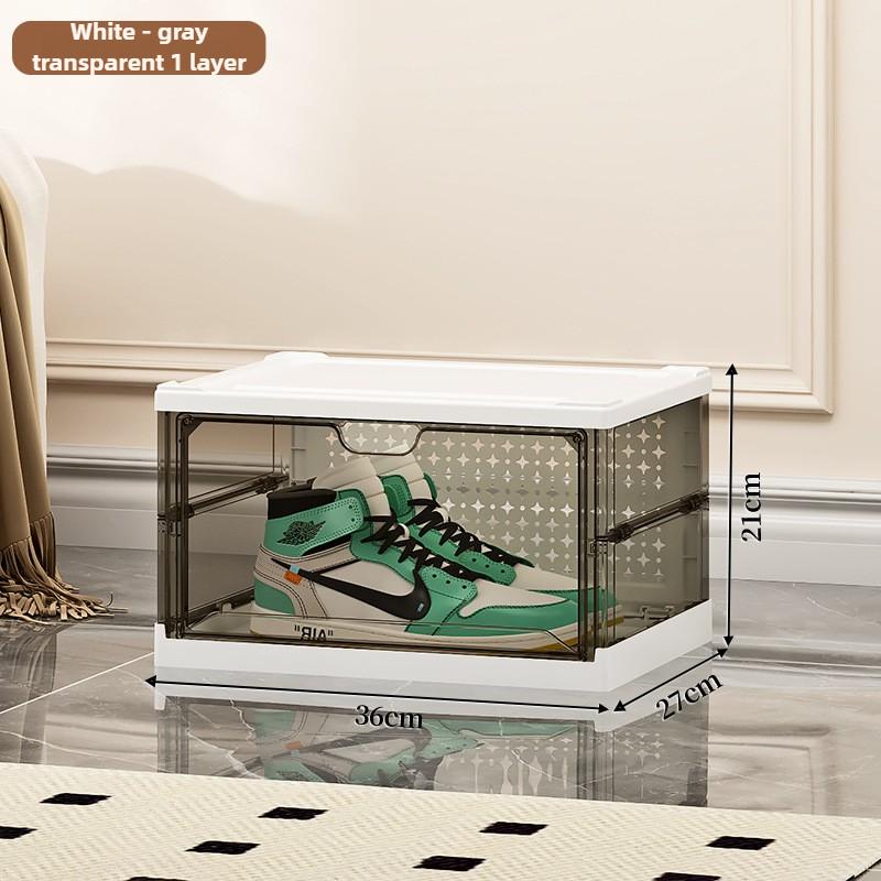 

Large Capacity AJ Sneaker Storage Organizer Box Foldable Side Opening Magnetic Door Shoe Box Dustproof Sneaker Organizer Boxes