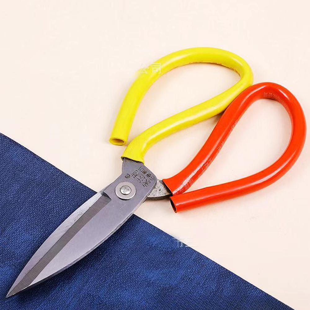 Stainless Steel Rustproof Household Scissors: Sharp Industrial Fabric and Paper Cutting Shears for Kitchen and Sewing, Big Head Design.