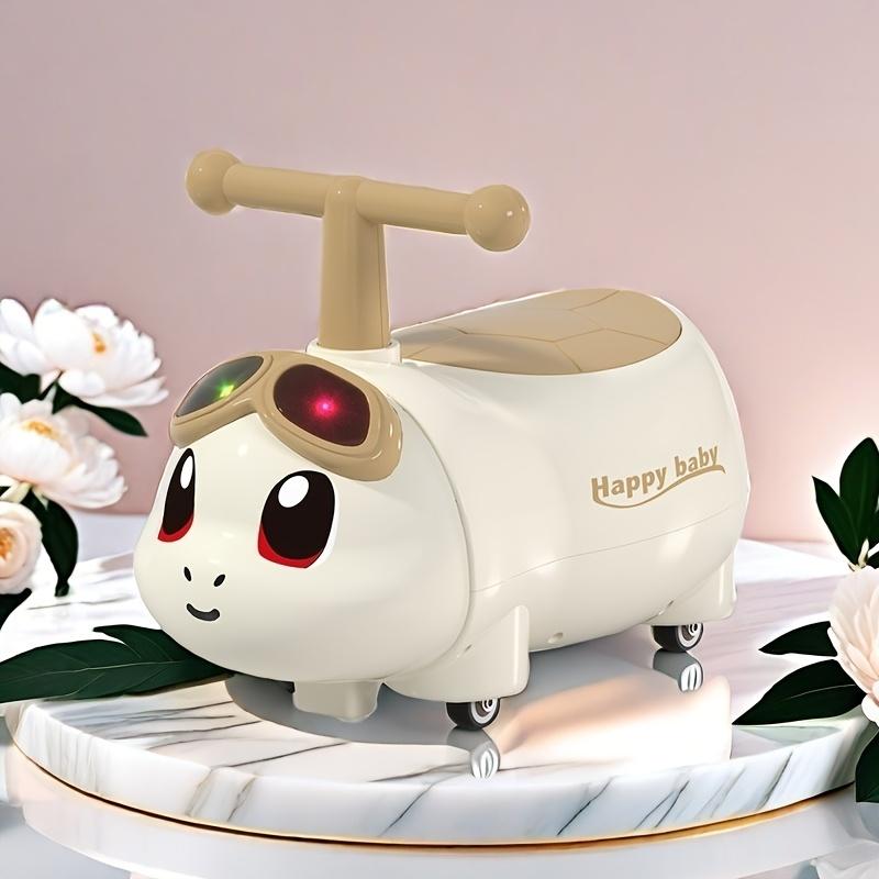 

Kids Simulated Cute Turtle Car Balance Bike with Lights Music No Batteries Needed, Durable Plastic Wheels, Stable Pedal Design,Fun Gift for Toddlers білий