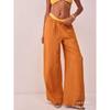 Drawstring Loose Solid Color High-Waisted Wide-Leg Pants Casual Pants 2026 Spring Women's Fashion