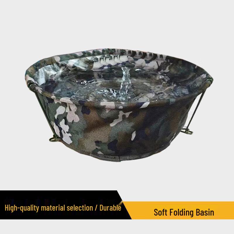 Portable Camouflage Folding Outdoor Wash Basin