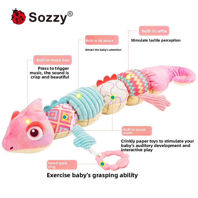 Chameleon Height Ruler Newborn Baby Soothing Doll Plush Baby Toy 0-1 Years Old Puzzle