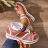 Large size platform sandals women's new wedge heel Velcro women's beach sandals