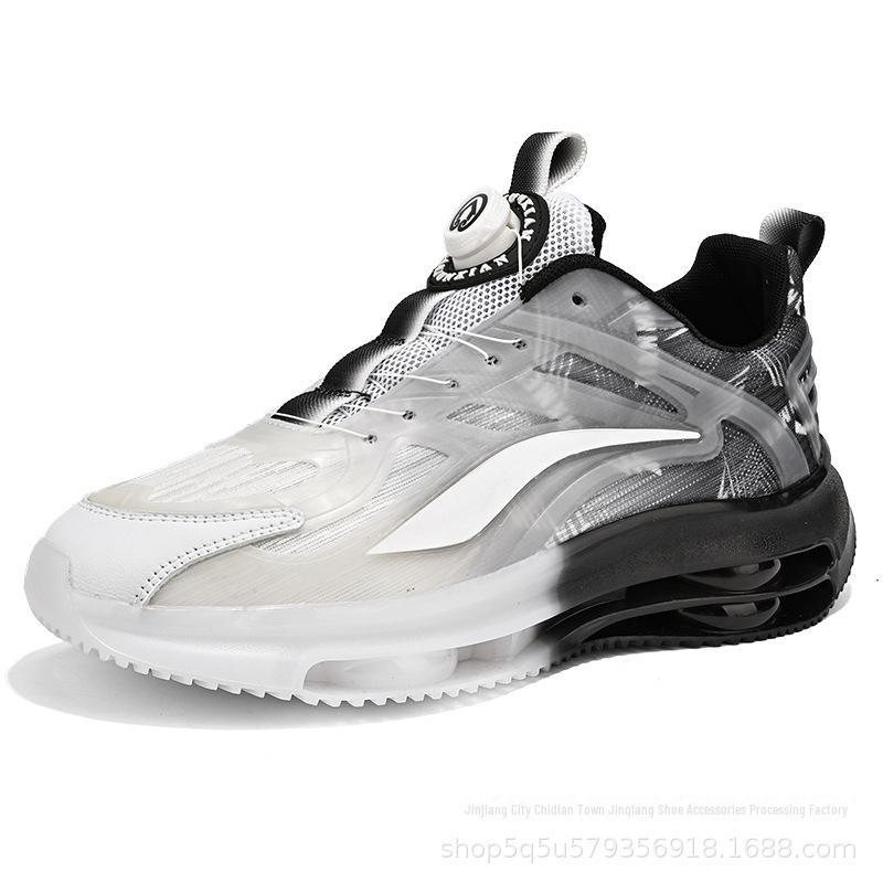 

Мужские зимние двухслойные амортизирующие кроссовки с воздушной подушкой и вращающимися кнопками - модная универсальная повседневная спортивная обувь Size 37