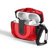 Secure Lock Clip Carbon Fiber Hard Shell TPU+PC Case For Airpods 4 For Airpods Pro2 3 2 1 Case Cover with mountaineering buckle