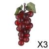 3xArtificial Faux Fake Lifelike Plastic Fruit Grape Apple Lemon Sketch Prop a