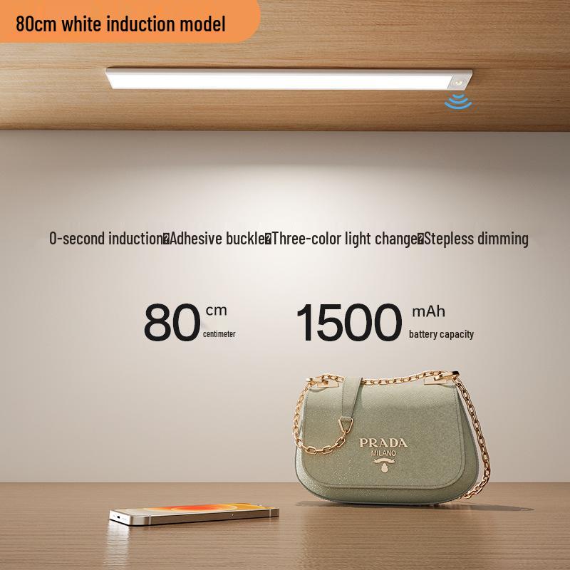 Rechargeable Smart Motion Sensor Light Strip for Cabinets and Hallways