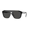 Burberry Solid Logo Acetate Irregular Shape Sunglasses Men Sunglasses Black 0BE4396U300187