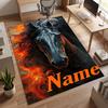 vivid horse (5) Personalized name Office Carpet Stylish Decor for Living Room Bedroom Kitchen