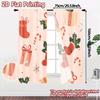2pcs,Curtains Christmas Ornaments Gift Bell Candy Popular Curtains&Drapes Versatile 100% Polyester Curtains Decorations Inside