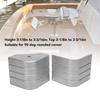 Pontoon Corner Cap 2 Pack Boat Corner Cap Heavy Duty Aluminum Rustproof Top 3 1/8in To 3 3/16in 2 Pack for 90 Deg Rounded Corner