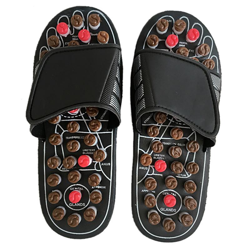 Reflexology Slippers Magnetic Therapy Massage Bodybuilding Acupoint Stimulation Shoes Black Tai Chi 40 41