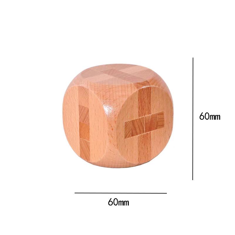 Kids Brain Teaser Puzzle Cube Wooden Assembly and Disentanglement Unlock Interlocking IQ Test Logic Challenge Educational Toys