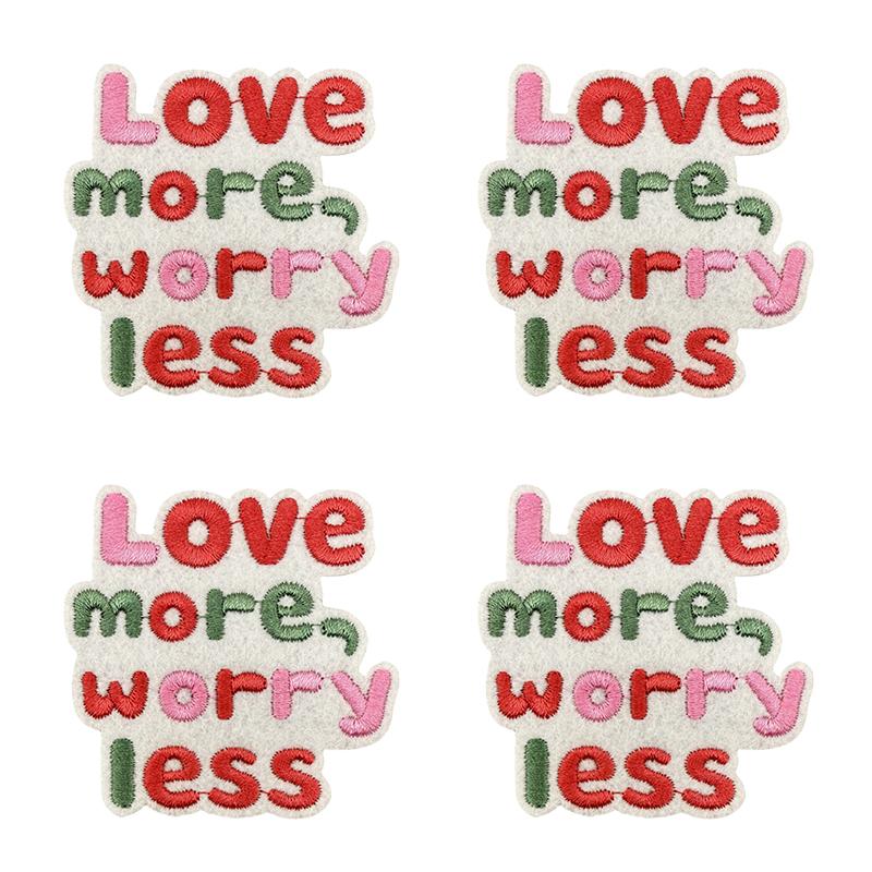 10pcs /Lots Trendy Pattern Letter Slogans Embroidery Patch Diy Pink Cartoon Couple Patch Iron On Patches Sew Stickers Badge Decor 