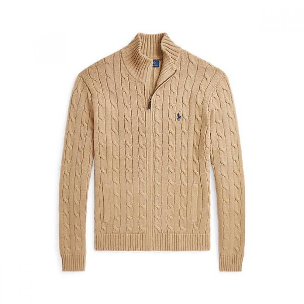 

Polo Ralph Lauren Men S Cable Knit Cotton Full Zip Sweater mnpoSwe16821959200 L