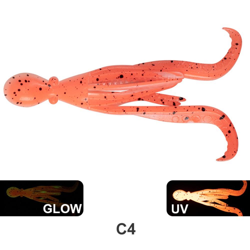 9,5cm 5g Oktopus Tintenfisch Köder TPE Material Angelzubehör 2024 Salzwasser Oktopus Köder