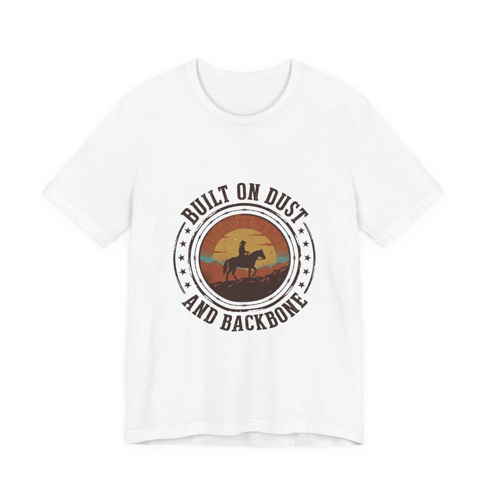 

Built on Dust and Backbone Tee | Western Americana, Vintage Cowboy 3XL