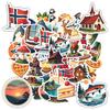 35-100pcs Nordic Charming Stickers Scrapbooking Stickers Aesthetic Retro Graffiti Waterproof Stickers For Planner Diary Decor