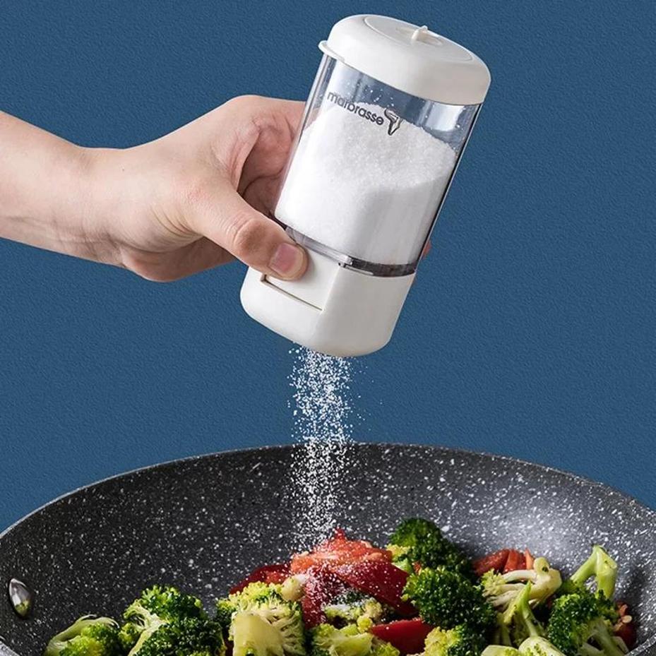 Bottiglia Controllabile Misurabile Sale Gadget da Cucina Set Combinazione Condimenti Barattolo Domestico Tipo a Pressione Sale Spruzzino Strumenti Spezie