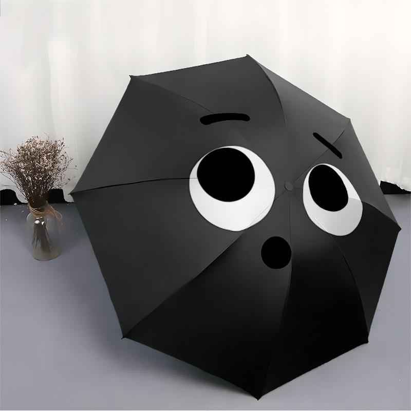 1pc Expression, Emotion Automatic Open/close Umbrella, 8-Rib Sturdy Structure, Portable Travel Umbrella, Parties, Everyday Use, 27