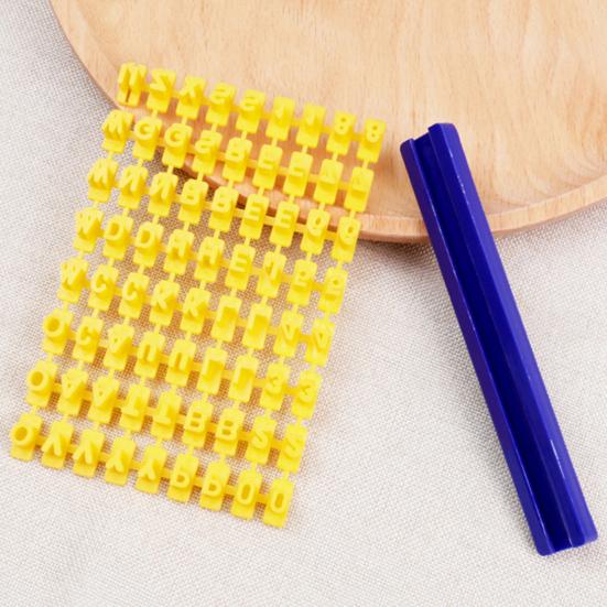 Alphabet Clay Stamp Set DIY Baking Tools for Cookies Fondant Pottery 26 Letters Symbols Numbers Embosser Stamps Creative Crafting Kit