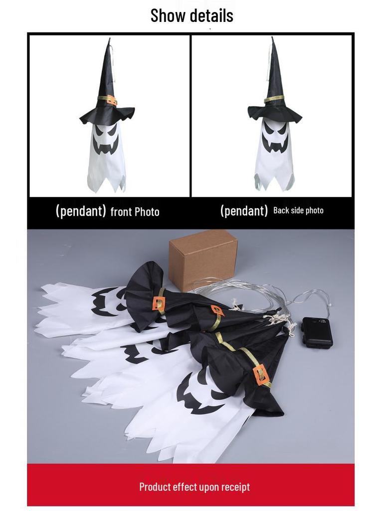 Halloween LED String Lights: Pumpkin Lanterns, Witch Hats, and Ghosts for Spooky Atmosphere