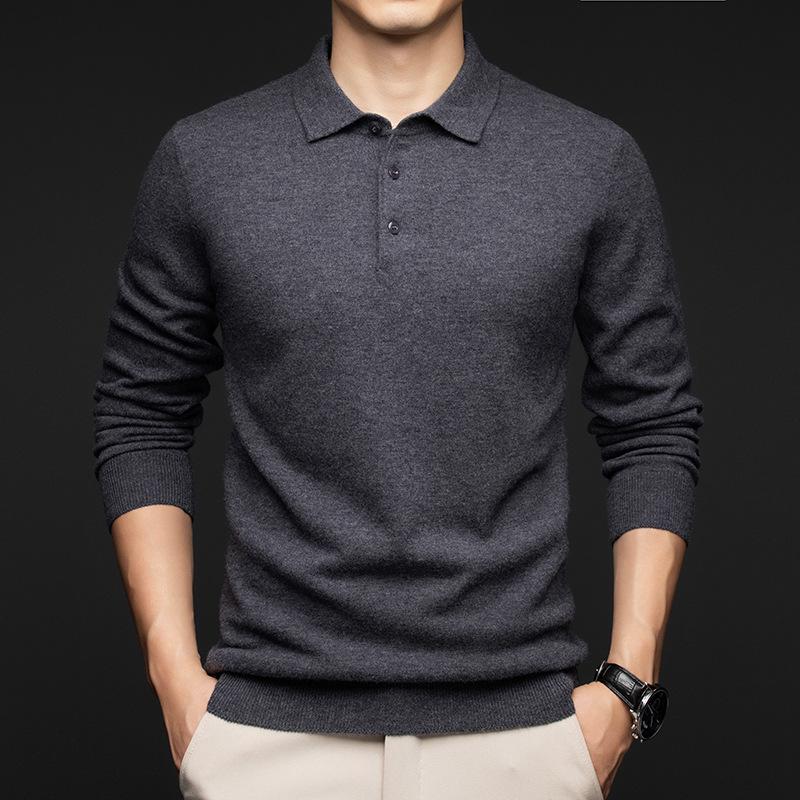 2025 Herren 100% Wolle Revers Pullover: Modische, Warme, Lässige Strickwaren für Herbst/Winter