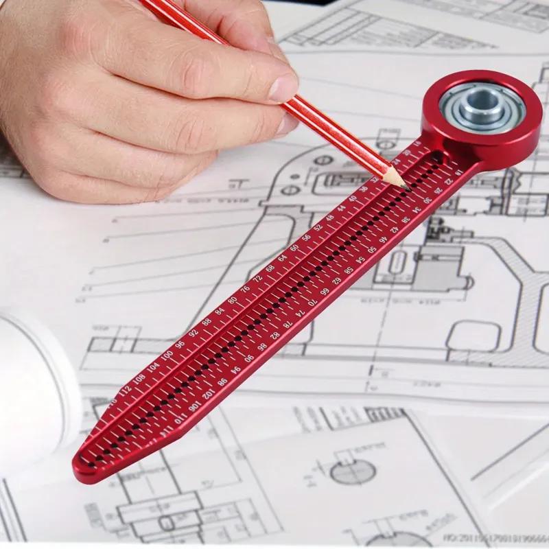 Portable Woodworking Compass Alloy Scribe 360 Degree Round Marking Gauge Precision Circle Maker Carpenter Tool for Tiny Circles