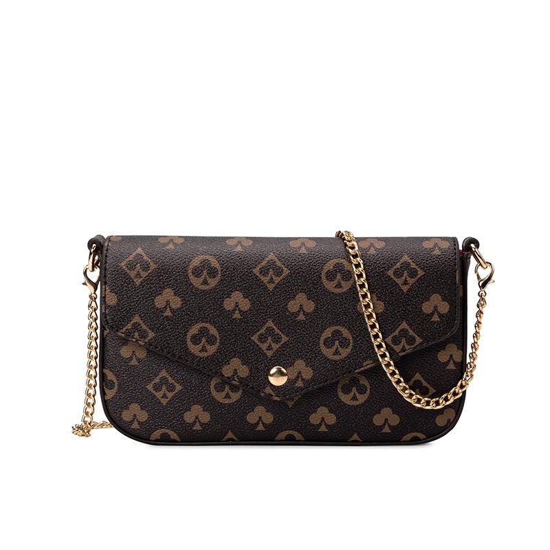 

Autumn small bag new fashion versatile messenger bag three-piece women s bag chain mahjong bag