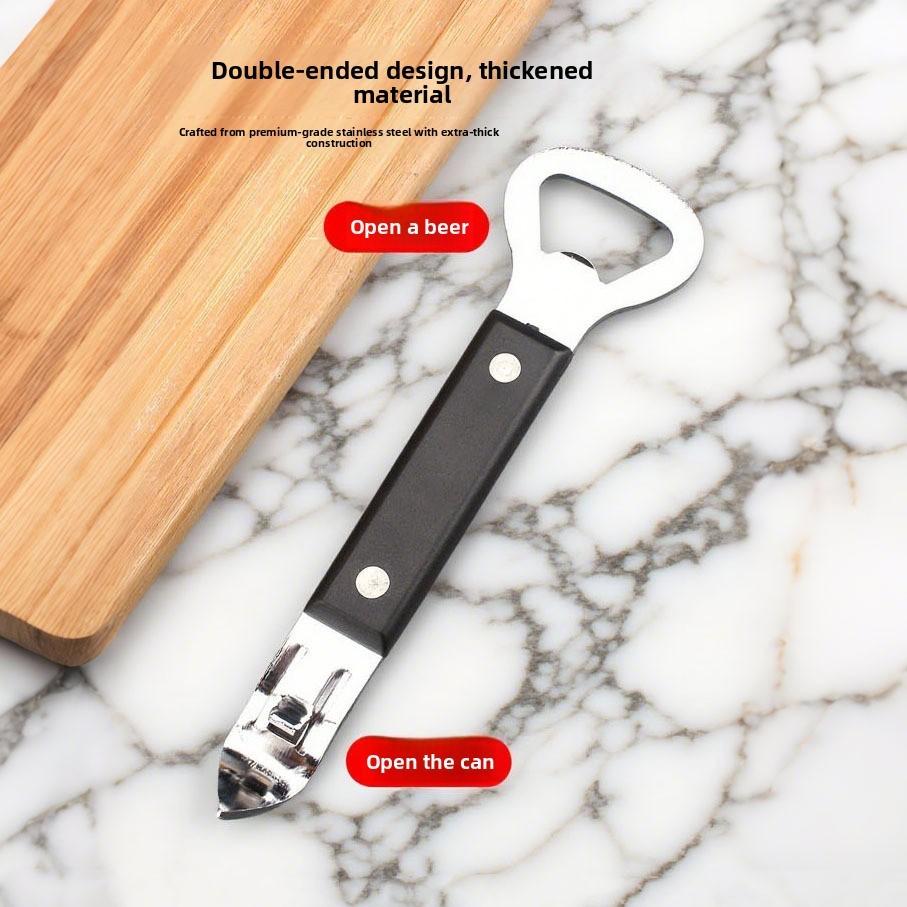 Multifunctional Iron Can And Bottle Opener With Double Head Design For Everyday Use
