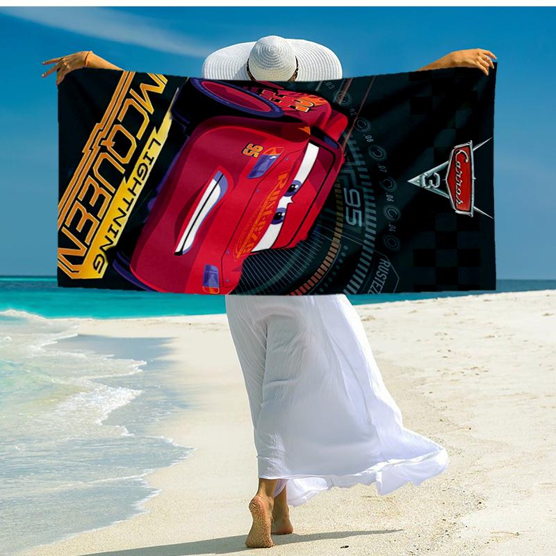 Ultra-Soft Beach Towel with Cars Theme,Ideal for Pool - Camping, Diving - Perfect Travel Essential, Vibrant Beach Towel.