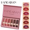Set di 6 Rossetti Opachi HANDAIYAN: Confezione Regalo Lucidalabbra a Lunga Tenuta, Waterproof, Facile da Applicare.