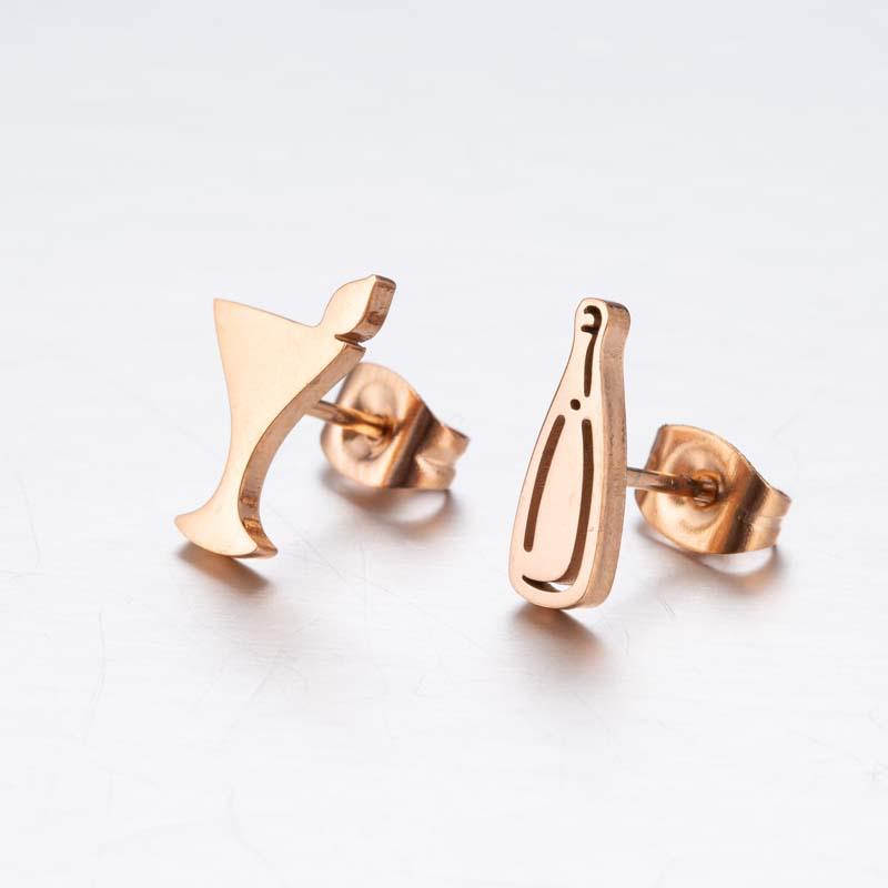 Halloween Geist Kürbis & Weihnachtsbaum Edelstahl Ohrstecker - Asymmetrischer Tierschmuck