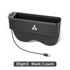 Car Seat Gap Organizer USB Charging Multifunction Storage Box For Mitsubishi Outlander Pajero Asx Lancer EX Evolution X Ralliart SF9