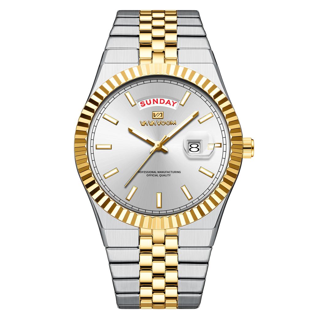 Men's Business Watch Luminous Waterproof Men's Watch Hot-selling Dual Calendar Quartz Watch