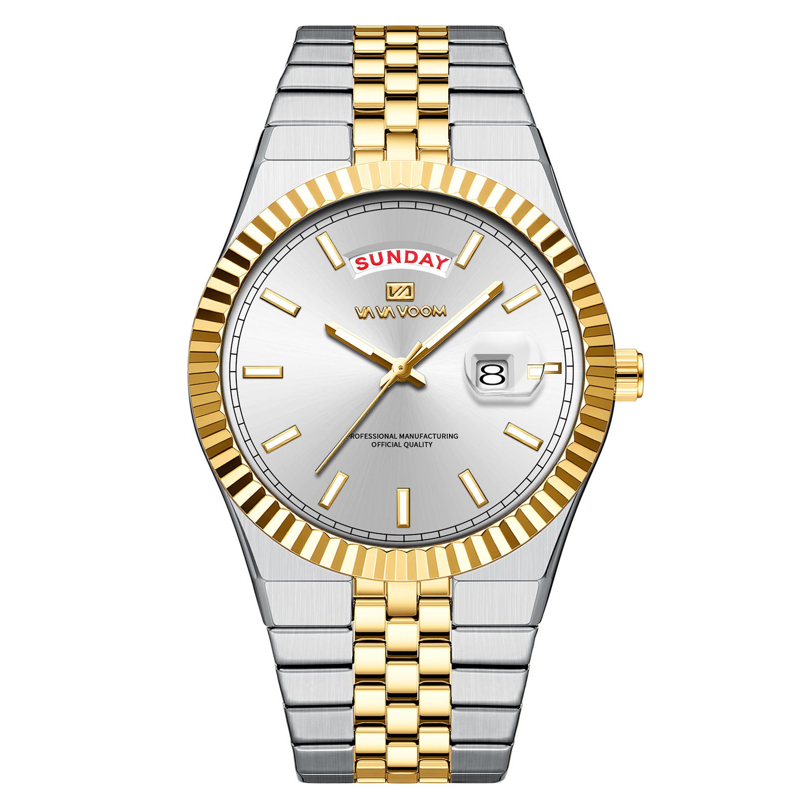 

Men s Business Watch Luminous Waterproof Men s Watch Dual Calendar Quartz Watch