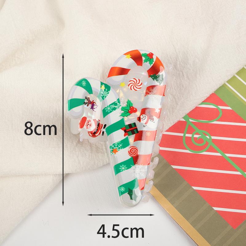 Lesklé Vánoční Sponky do Vlasů: Perníček, Vánoční stromek a Sponky do vlasů ve tvaru cukrové hole.