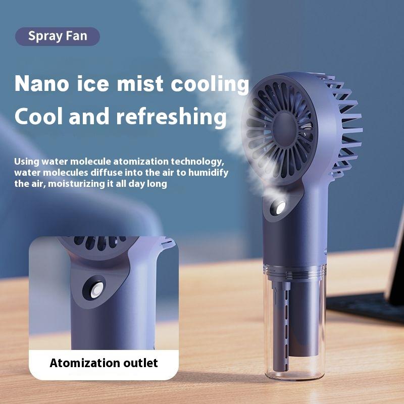 New Water Mist Fan Rechargeable Personal Cooling Quiet 4 Speeds Powerful Mini Portable Fan Handheld Mist Spray Fan for Travel