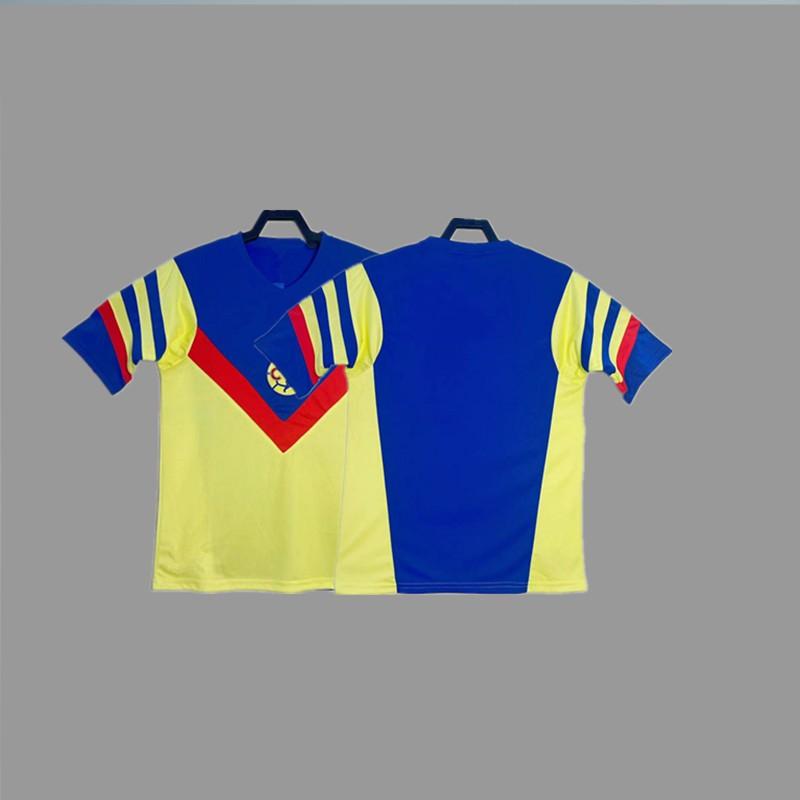 Retro Mexico America Football Jersey Short Sleeve Sports Shirt Men Women Soccer Training